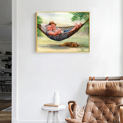 Cradle Couple - Full Round Drill Diamond Painting 40*30CM