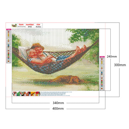 Cradle Couple - Full Round Drill Diamond Painting 40*30CM