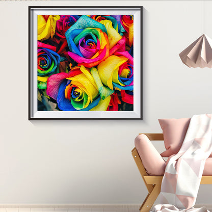 Rainbow Flower - Full Round Drill Diamond Painting 30*30CM