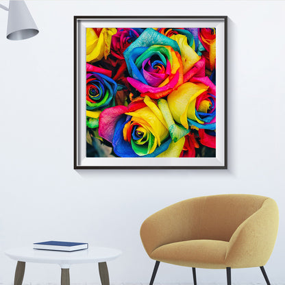 Rainbow Flower - Full Round Drill Diamond Painting 30*30CM