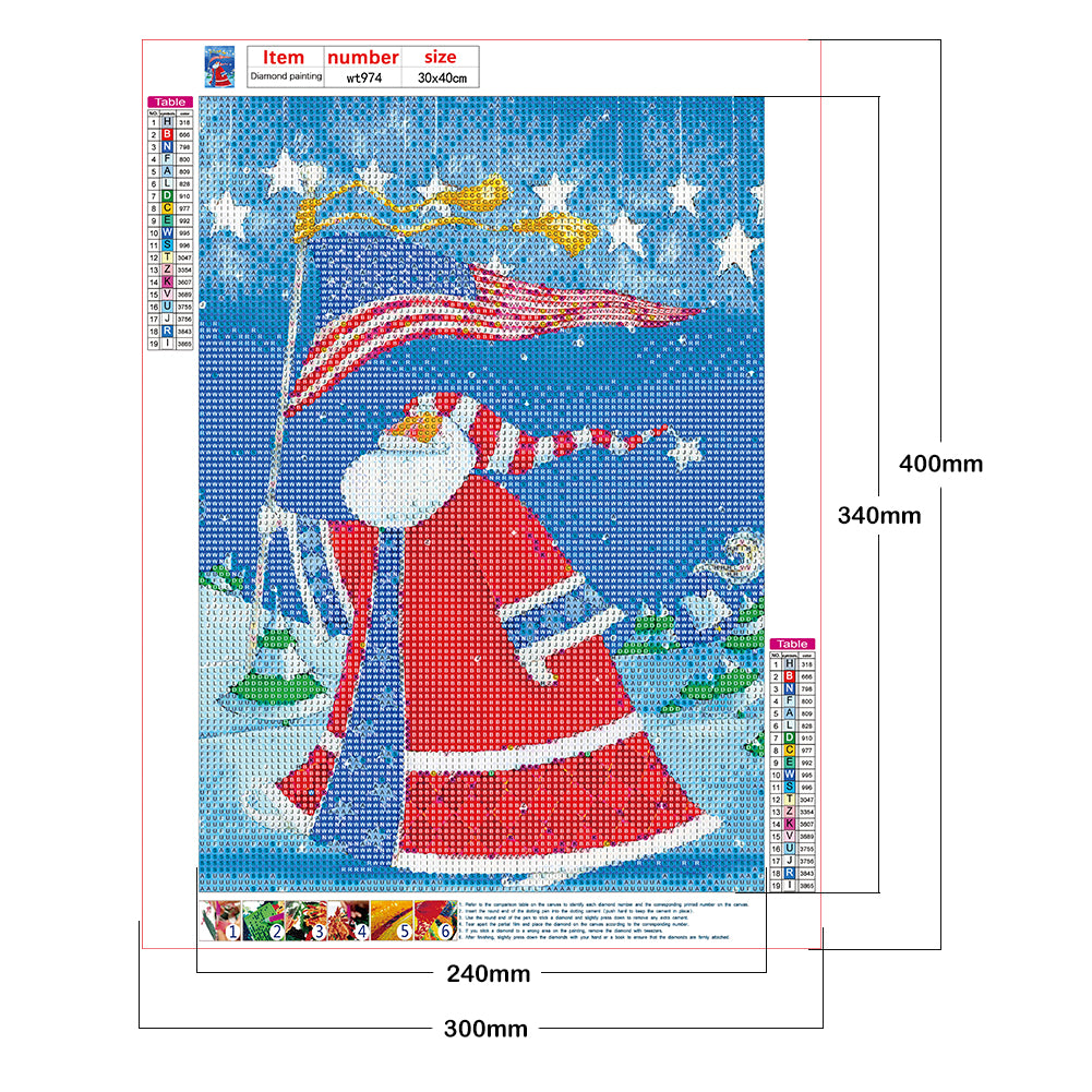 Santa - Full Round Drill Diamond Painting 30*40CM