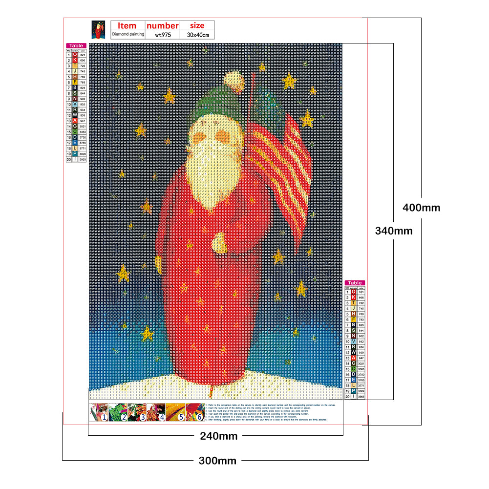 Santa - Full Round Drill Diamond Painting 30*40CM