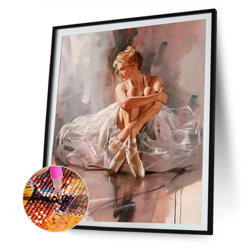 Girl - Full Round Drill Diamond Painting 30*40CM