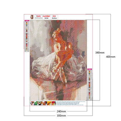 Girl - Full Round Drill Diamond Painting 30*40CM