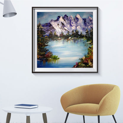 Mountain River - Full Square Drill Diamond Painting 40*40CM