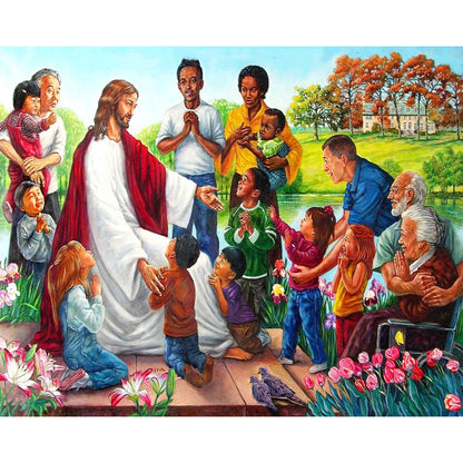 Jesus People - Full Round Drill Diamond Painting 50*40CM