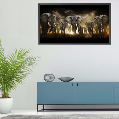 Elephant - Full Round Drill Diamond Painting 80*45CM