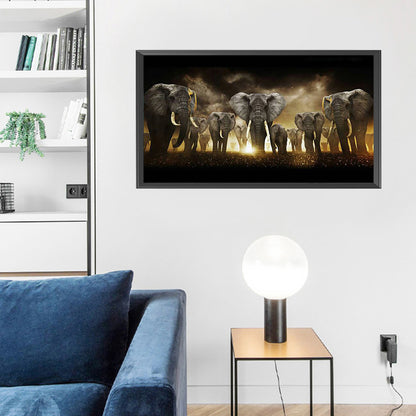 Elephant - Full Round Drill Diamond Painting 80*45CM