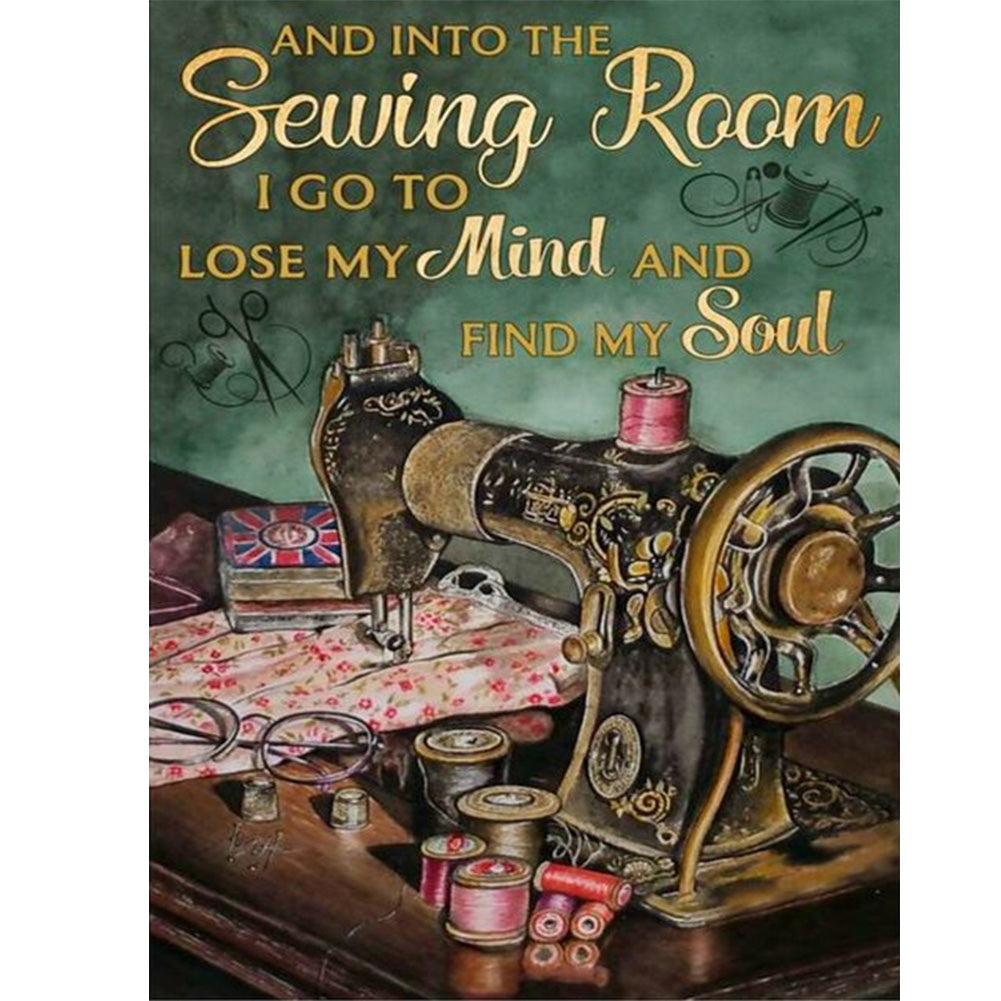 Sewing Machine - Full Round Drill Diamond Painting 40*50CM