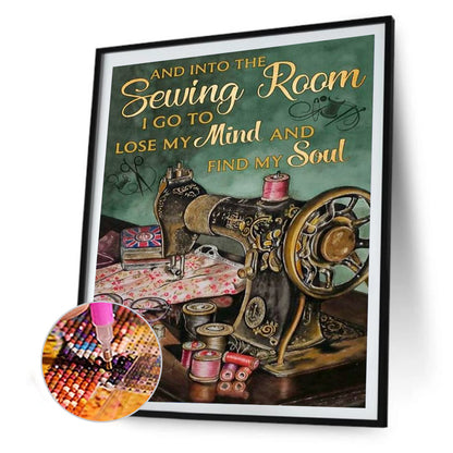 Sewing Machine - Full Round Drill Diamond Painting 40*50CM