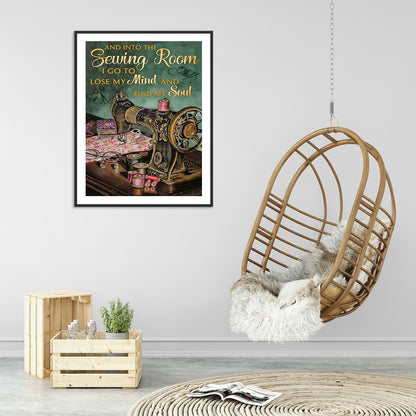 Sewing Machine - Full Round Drill Diamond Painting 40*50CM