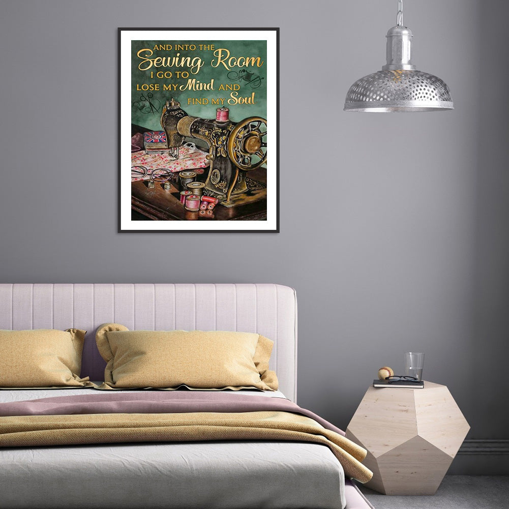 Sewing Machine - Full Round Drill Diamond Painting 40*50CM