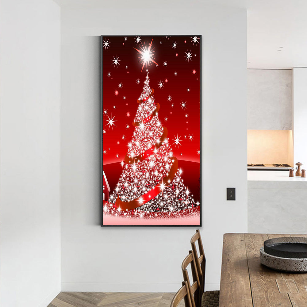 Christmas Tree - Full Round Drill Diamond Painting 40*80CM