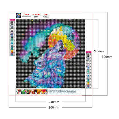Wolf - Full Round Drill Diamond Painting 30*30CM