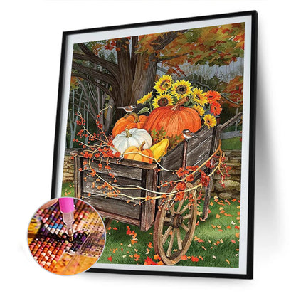 Sunflower Pumpkin - Full Round Drill Diamond Painting 30*40CM