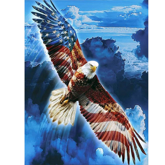 Eagle Flag - Full Round Drill Diamond Painting 30*40CM