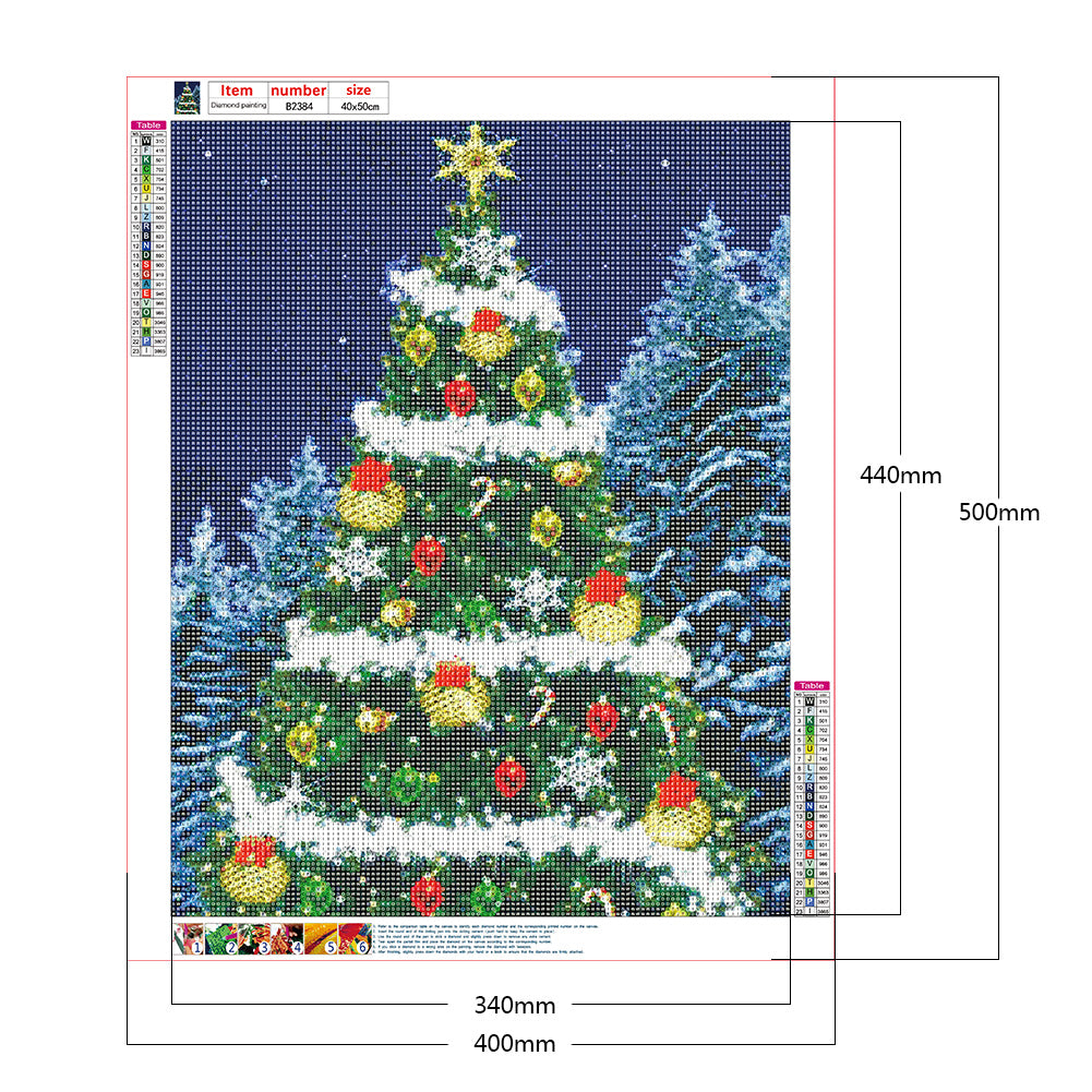 Christmas Tree - Full Round Drill Diamond Painting 40*50CM