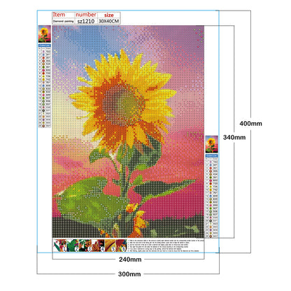 Sunflower - Full Round Drill Diamond Painting 30*40CM