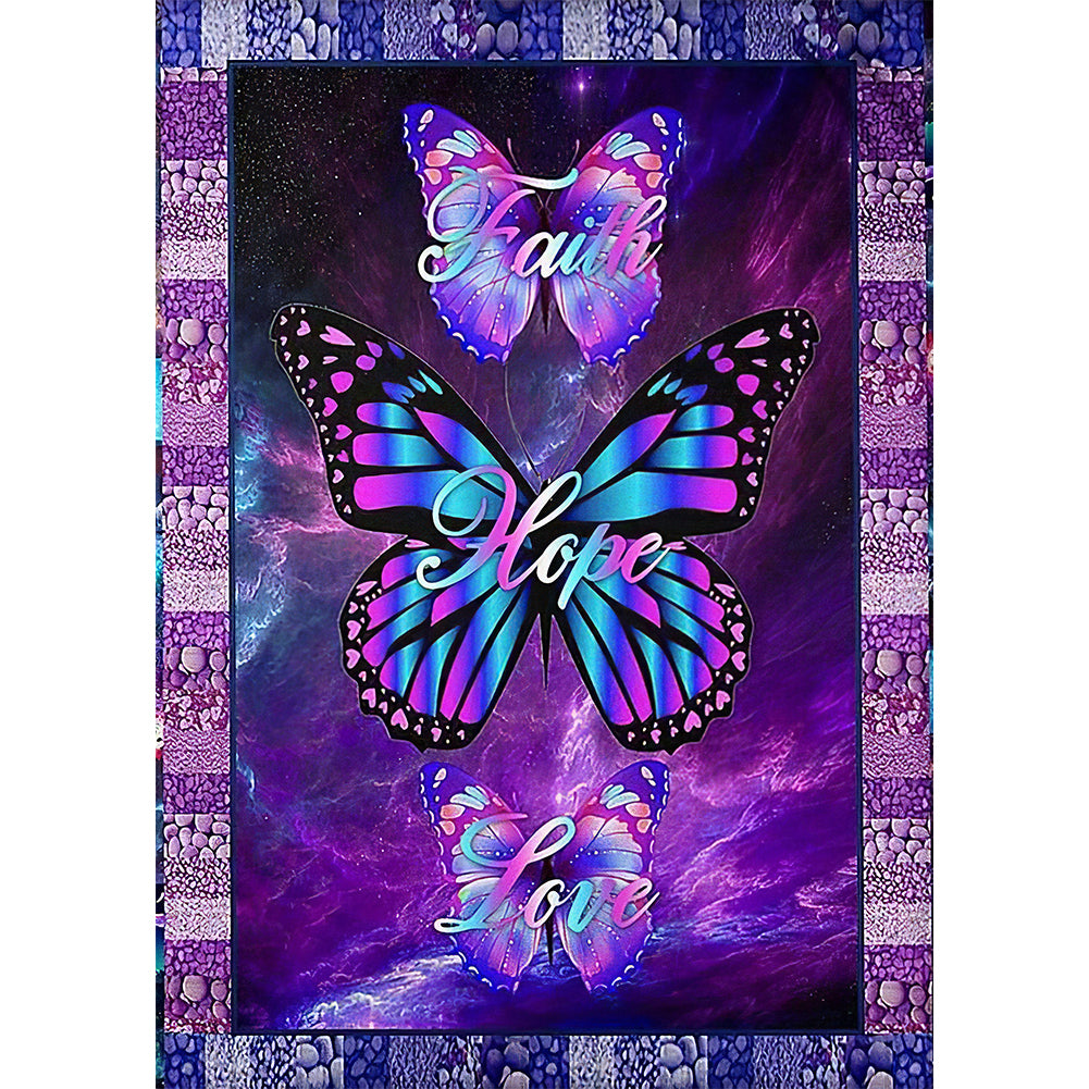 Butterfly - Full Round Drill Diamond Painting 30*40CM