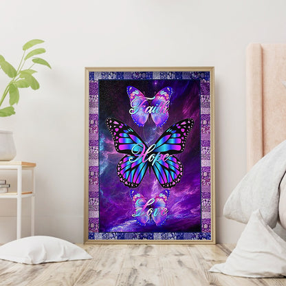 Butterfly - Full Round Drill Diamond Painting 30*40CM