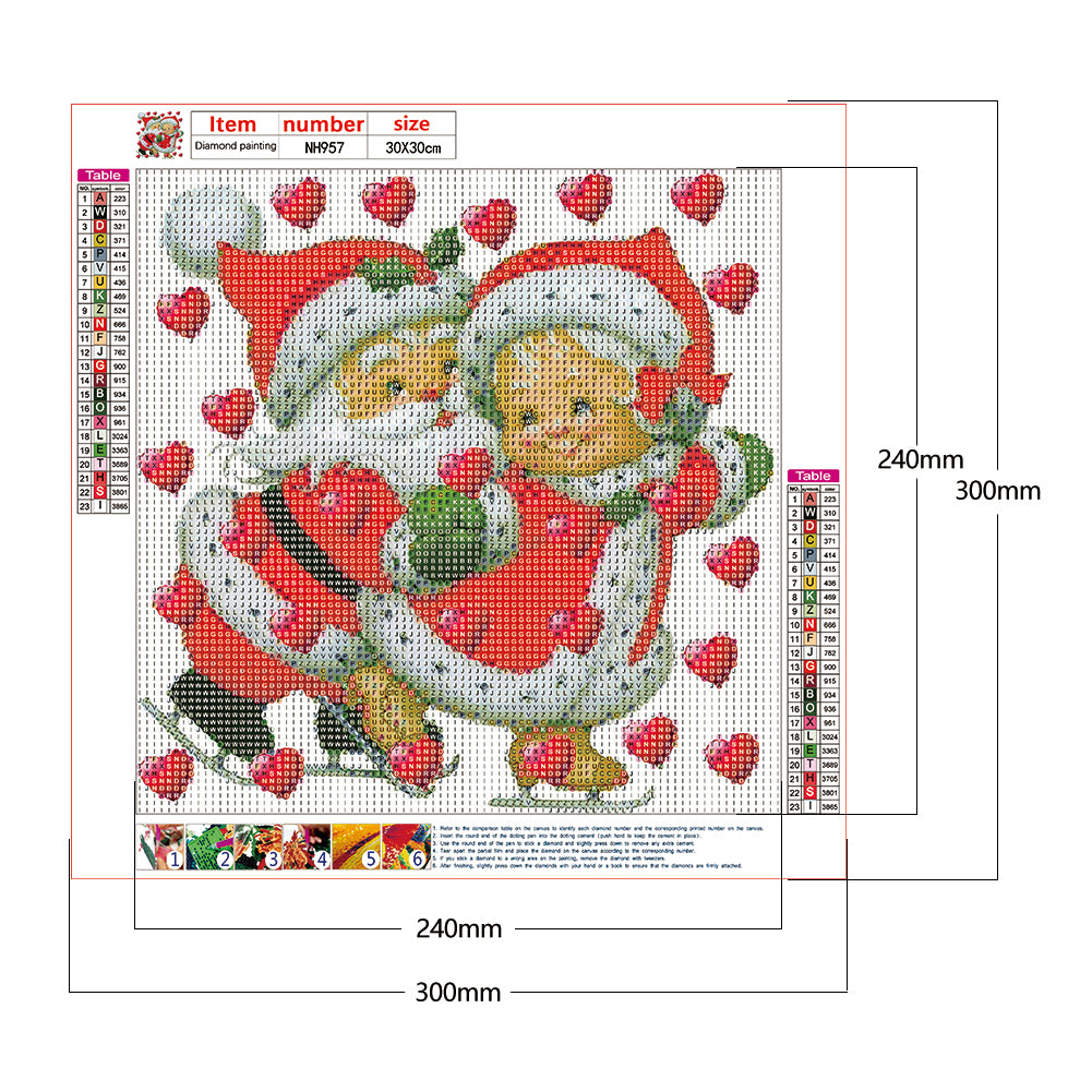 Cute Santa - Full Round Drill Diamond Painting 30*30CM