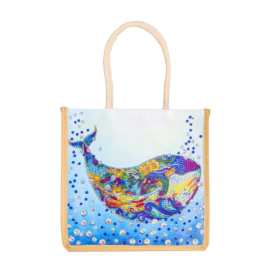 5D Diamond Painting Linen Bags DIY Drill Handbag Reusable Eco Shopping Tote