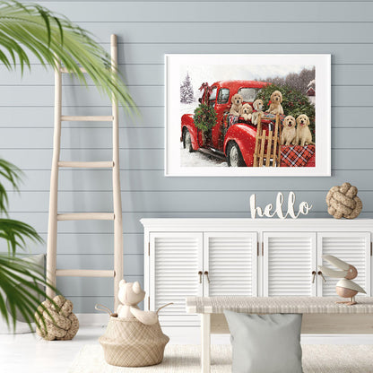 Dogs - Full Round Drill Diamond Painting 40*30CM