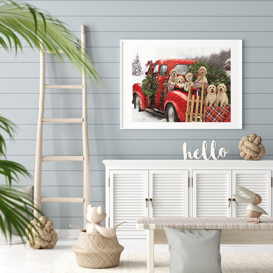 Dogs - Full Round Drill Diamond Painting 40*30CM