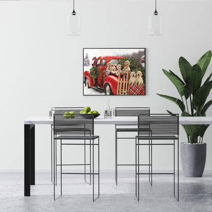 Dogs - Full Round Drill Diamond Painting 40*30CM