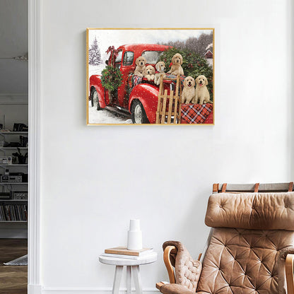 Dogs - Full Round Drill Diamond Painting 40*30CM