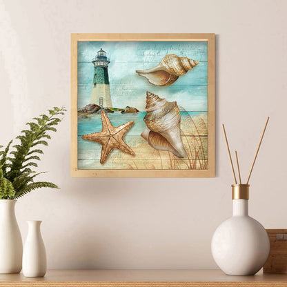 Beach - Full Round Drill Diamond Painting 40*40CM