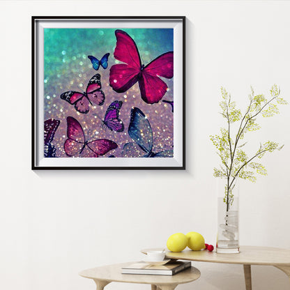 Color Butterfly - Full Square Drill Diamond Painting 30*30CM