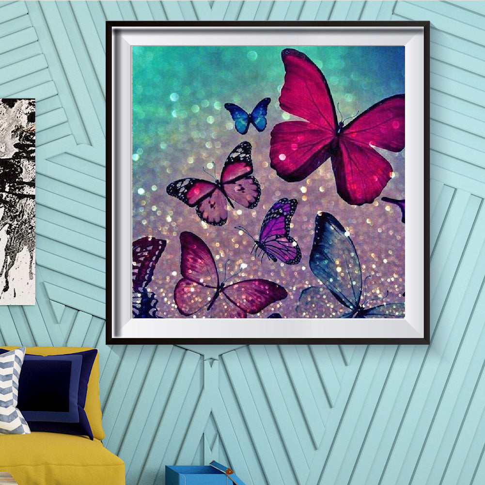 Color Butterfly - Full Square Drill Diamond Painting 30*30CM