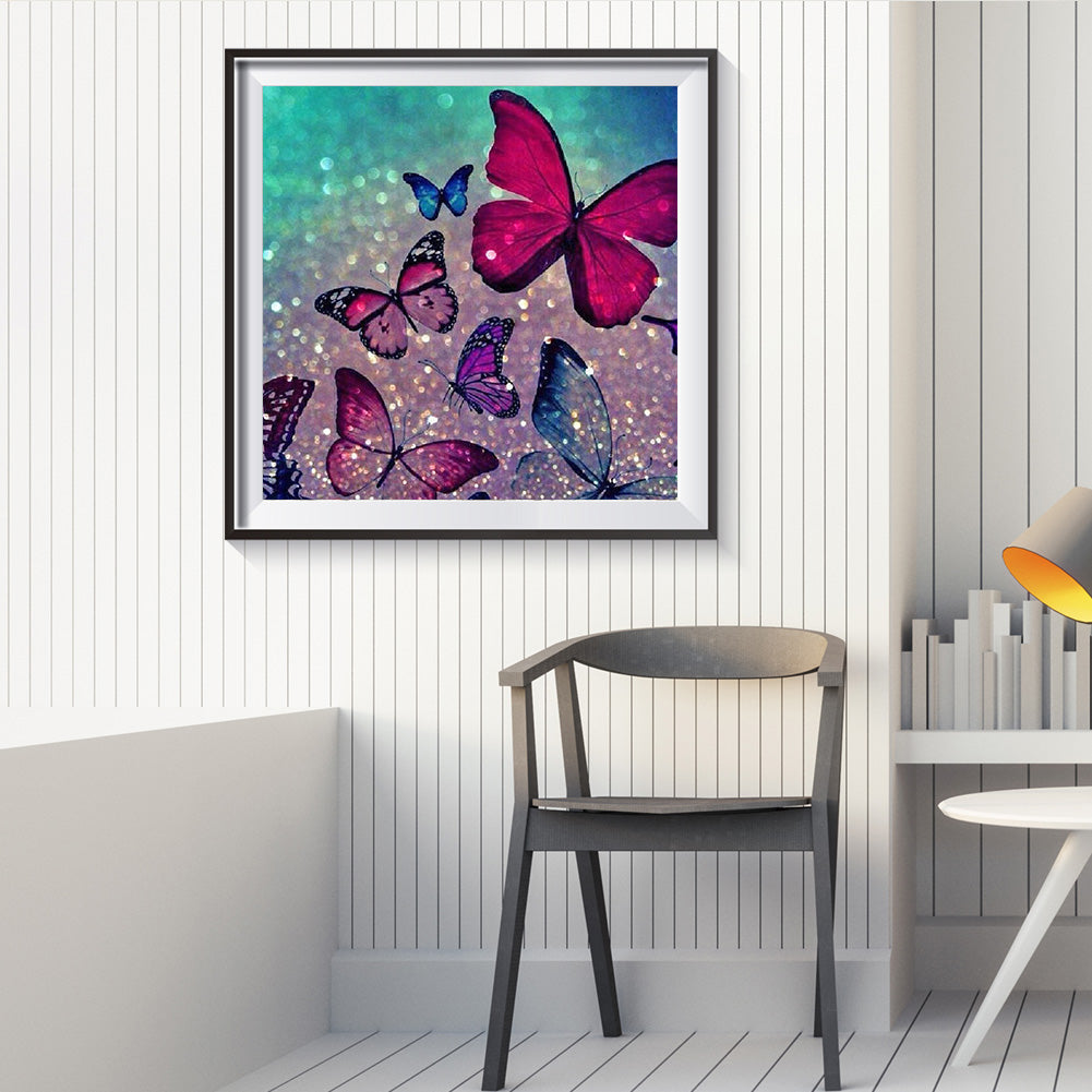 Color Butterfly - Full Square Drill Diamond Painting 30*30CM