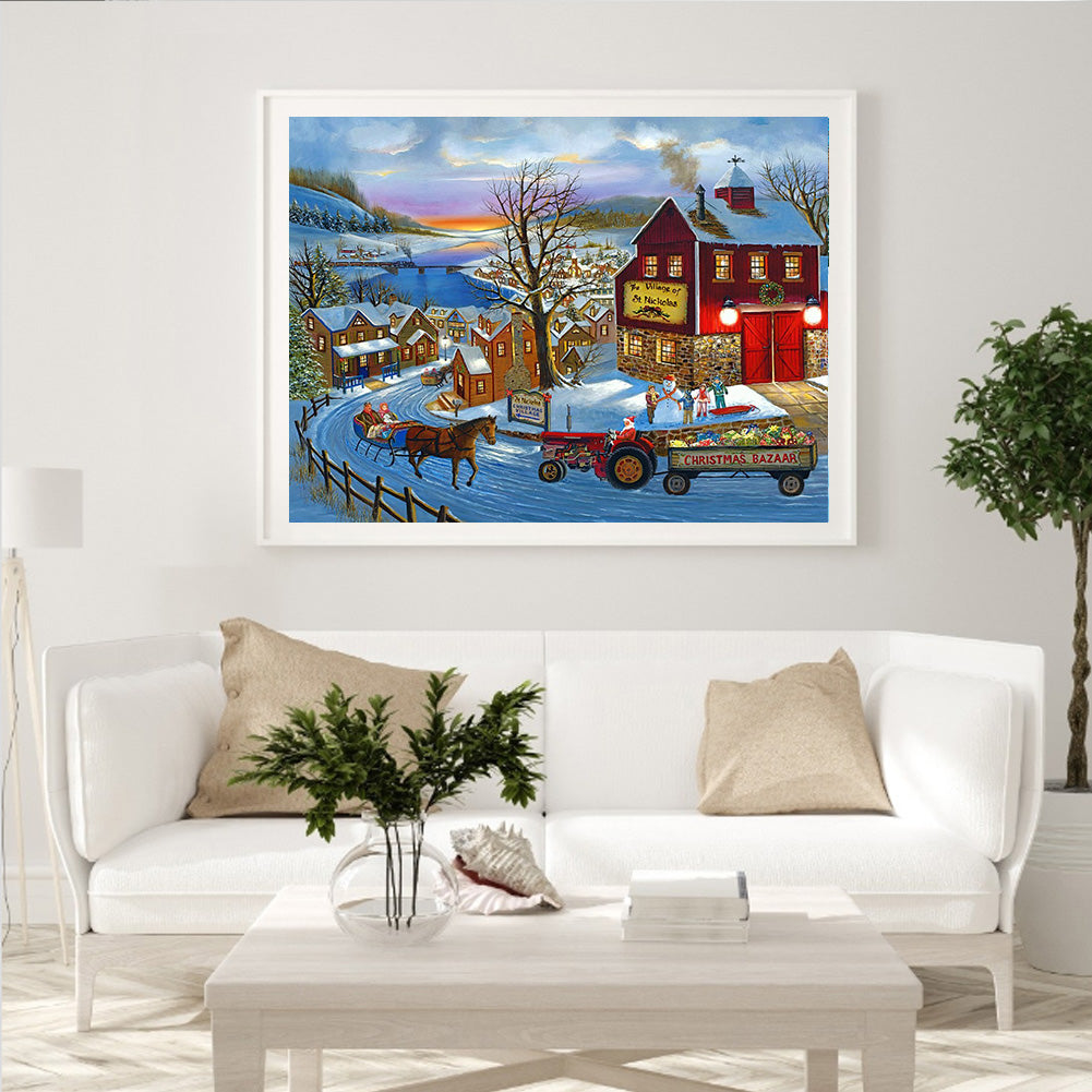 Snow Carriage - Full Round Drill Diamond Painting 50*40CM