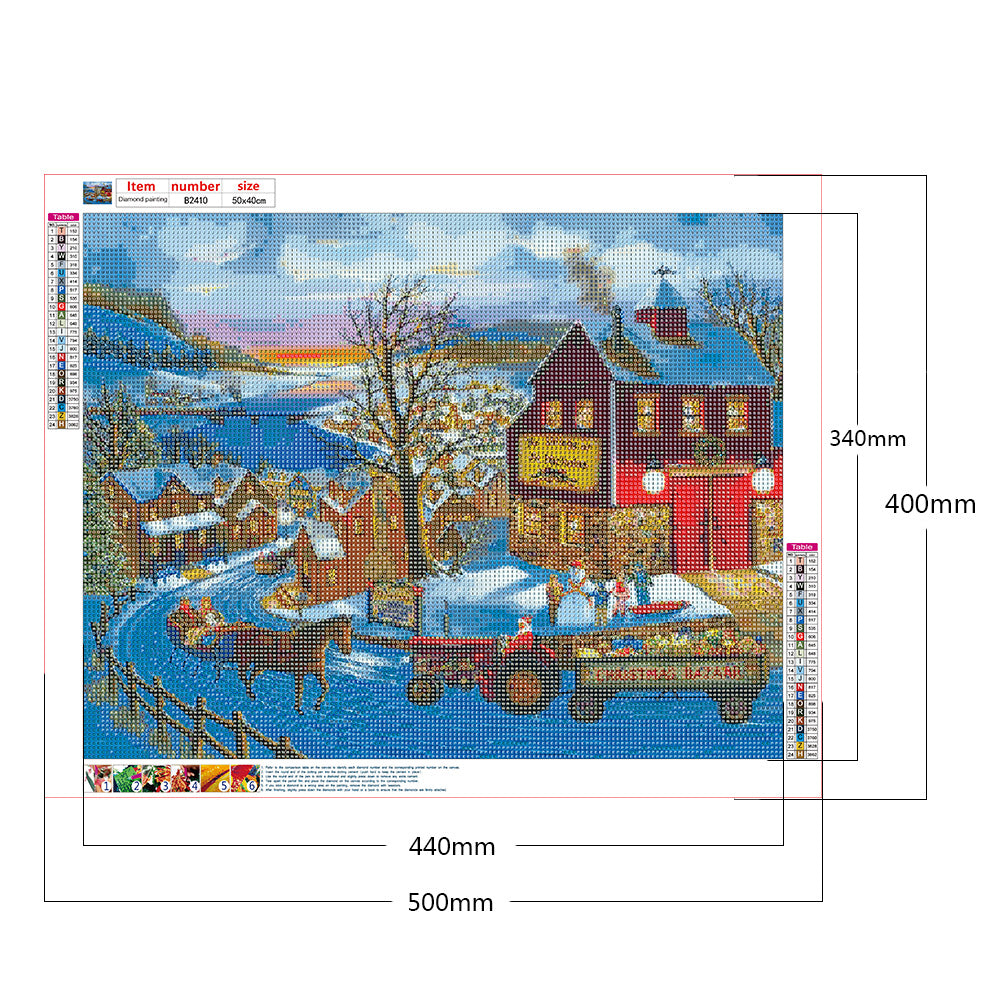 Snow Carriage - Full Round Drill Diamond Painting 50*40CM