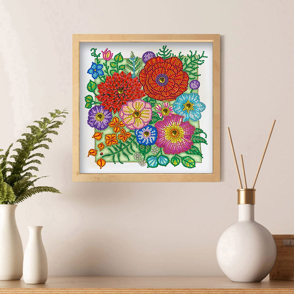 Flower - Special Shaped Drill Diamond Painting 30*30CM