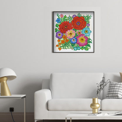 Flower - Special Shaped Drill Diamond Painting 30*30CM