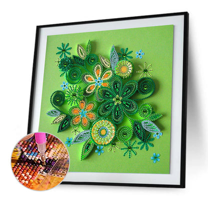 Flower - Special Shaped Drill Diamond Painting 30*30CM