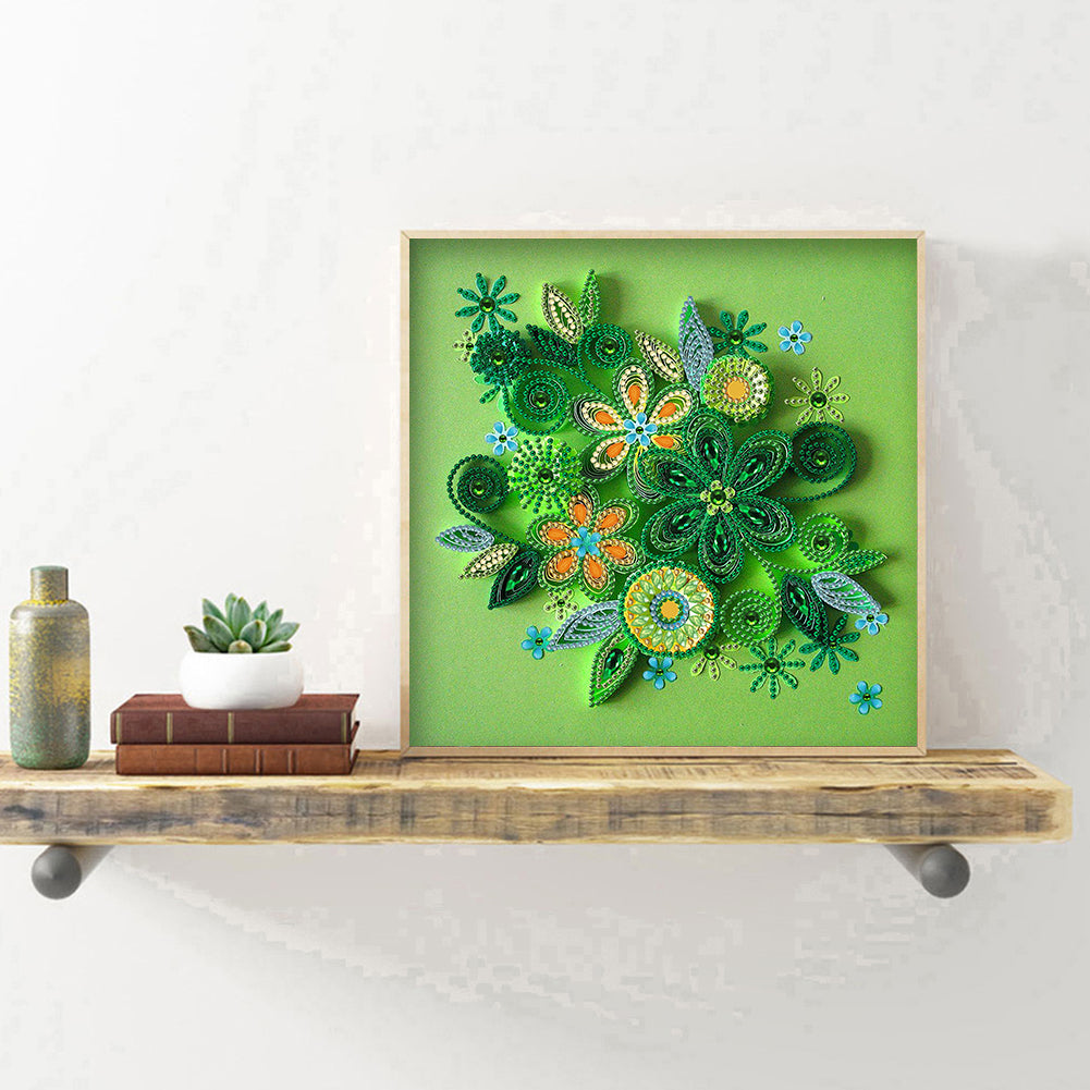 Flower - Special Shaped Drill Diamond Painting 30*30CM