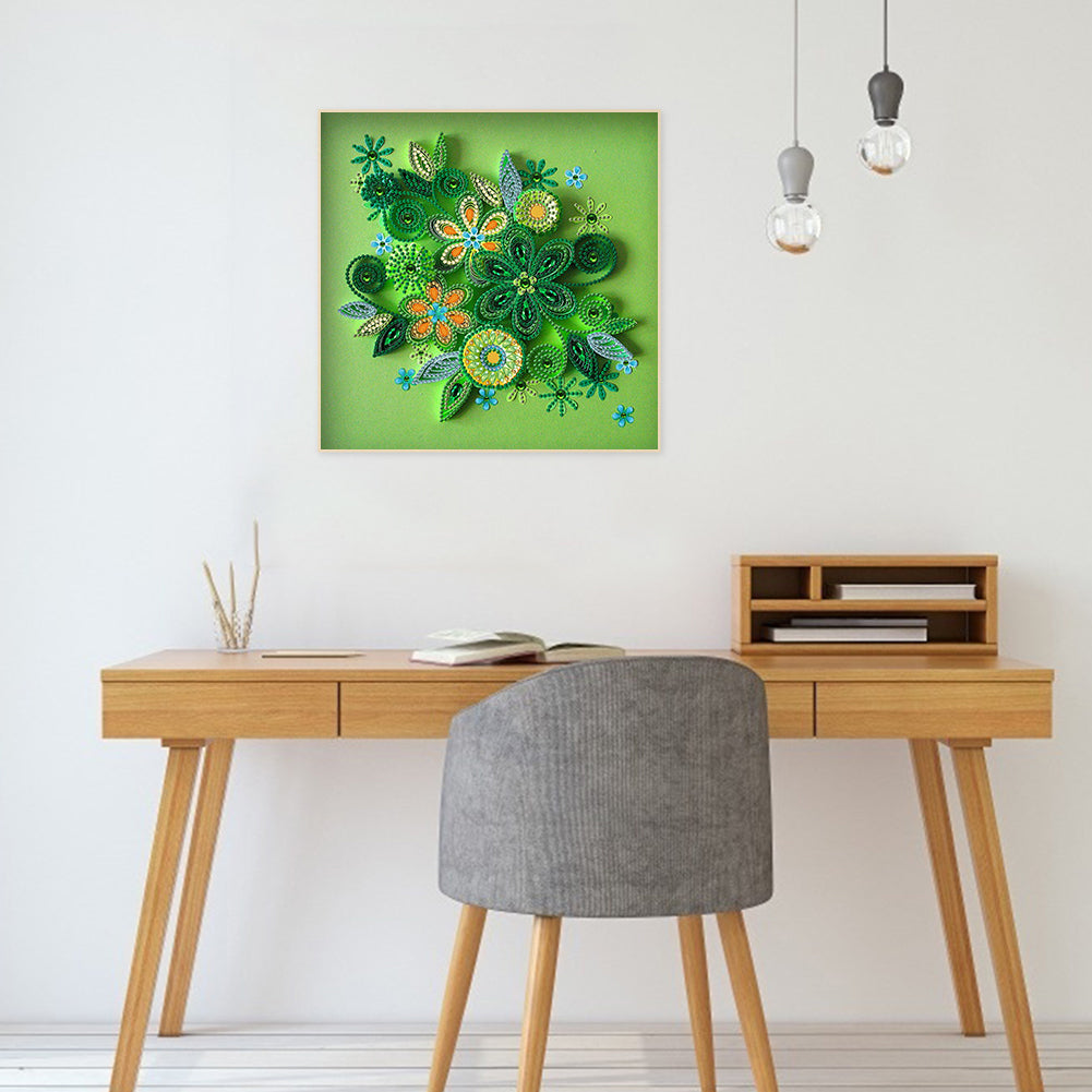 Flower - Special Shaped Drill Diamond Painting 30*30CM