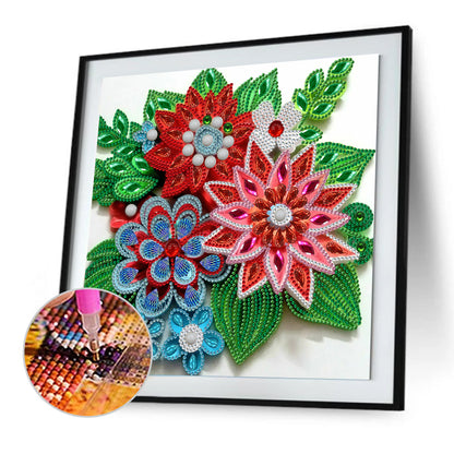 Flower - Special Shaped Drill Diamond Painting 30*30CM