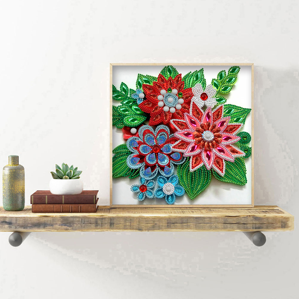 Flower - Special Shaped Drill Diamond Painting 30*30CM