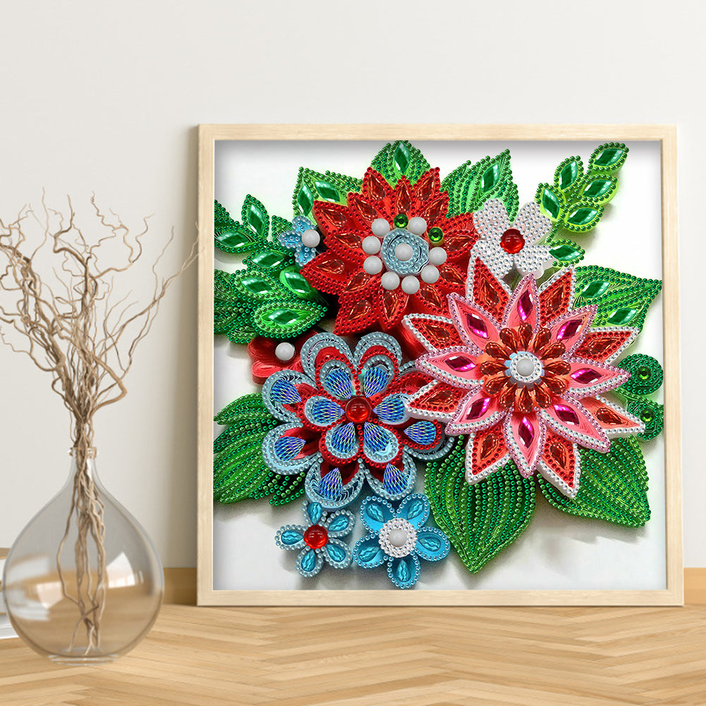 Flower - Special Shaped Drill Diamond Painting 30*30CM