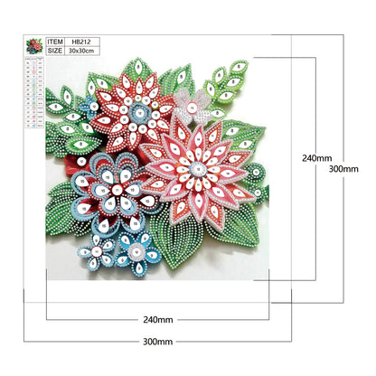 Flower - Special Shaped Drill Diamond Painting 30*30CM