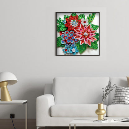 Flower - Special Shaped Drill Diamond Painting 30*30CM