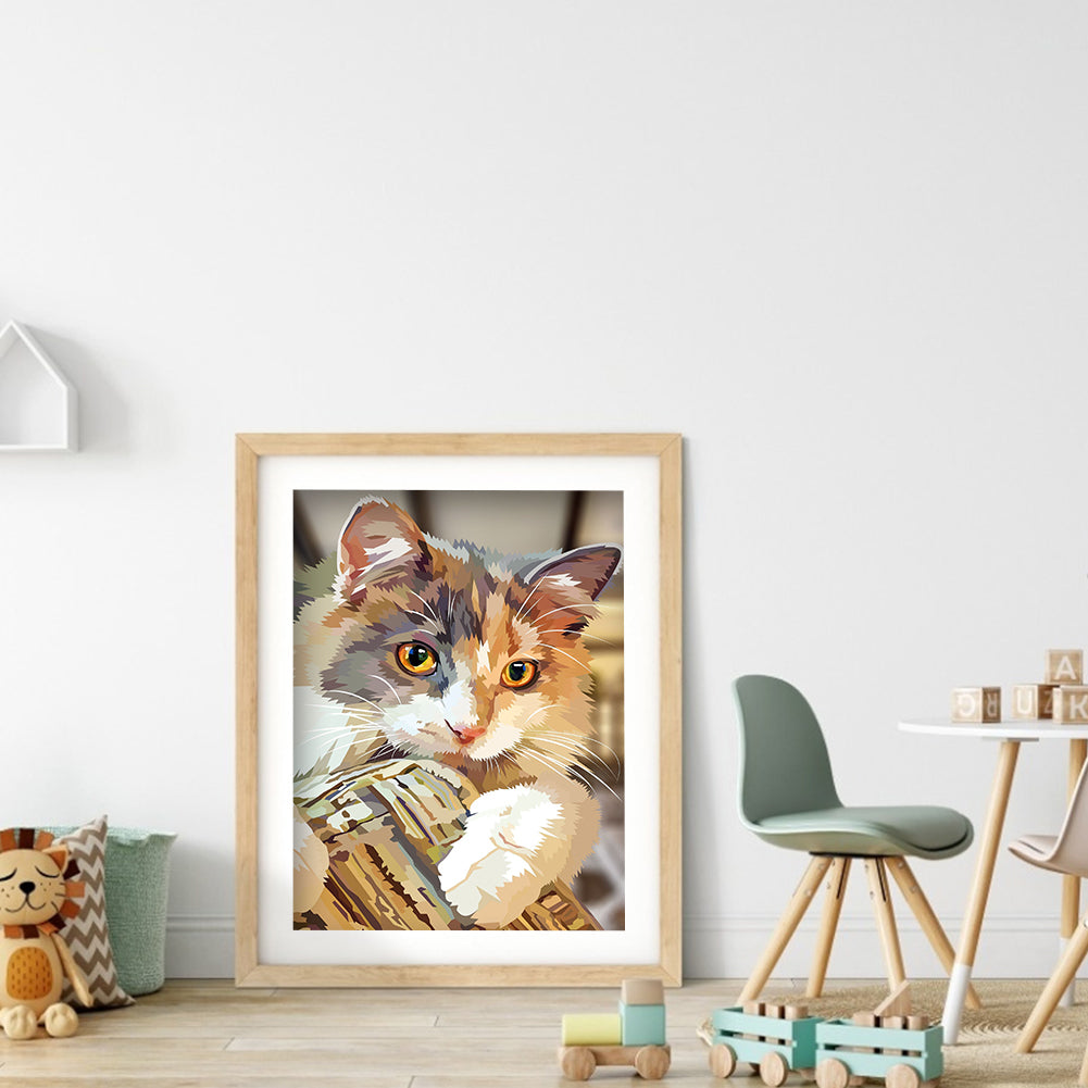 Cool Cat - Full Round Drill Diamond Painting 30*40CM