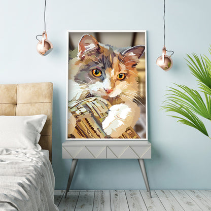 Cool Cat - Full Round Drill Diamond Painting 30*40CM