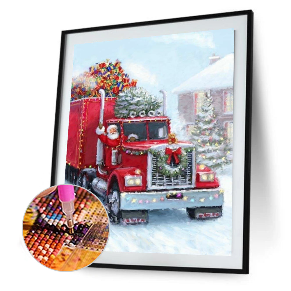 Santa Cart - Full Round Drill Diamond Painting 40*50CM