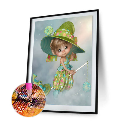 Cartoon Girl - Full Round Drill Diamond Painting 30*40CM